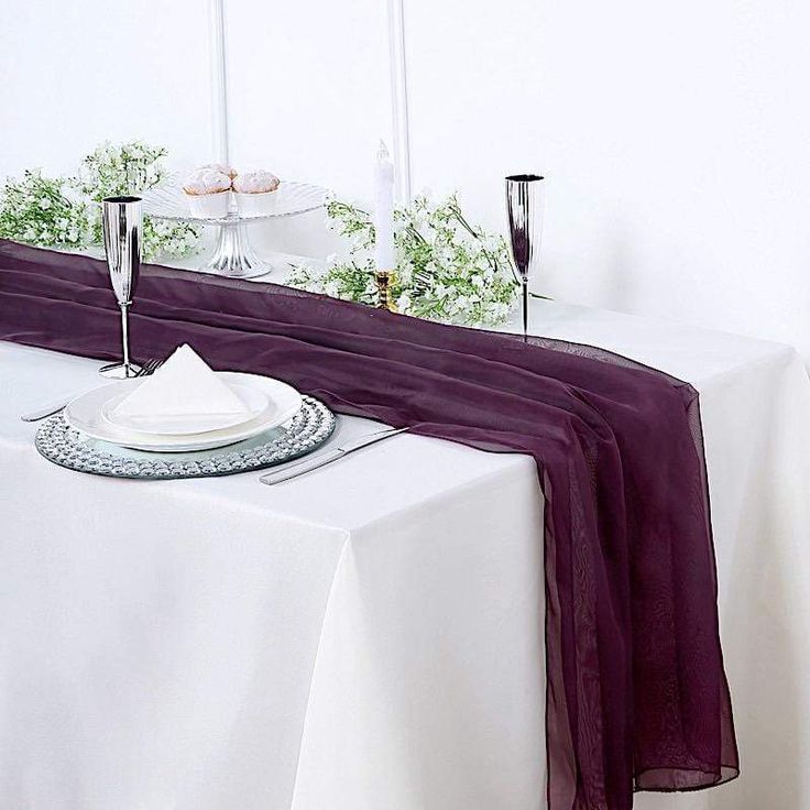 72 Premium Chiffon Extra Long Table Top Runner Elegant Decorations Runners Runner Elegant Table Decorations, Extra Wide Table Runners Uk