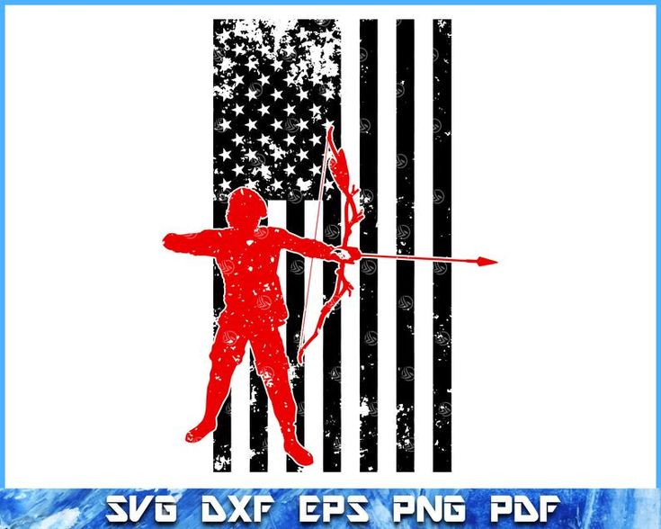 Crossbow printable, bow hunting vector, american flag svg ...