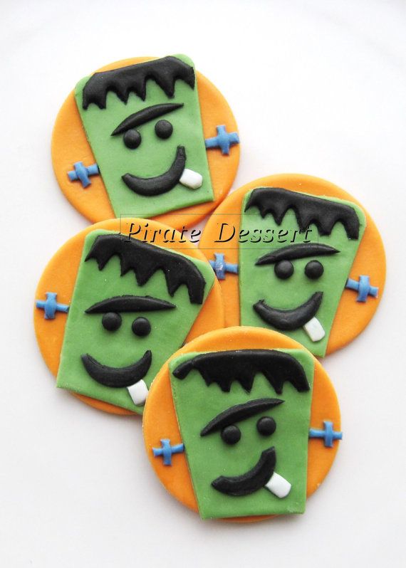 edible halloween cupcake toppers frankenstein fondant cake decorations halloween cupcakes 6 pieces - Halloween Decorations Cakes edible halloween cupcake toppers frankenstein fondant cake decorations halloween cupcakes 6 pieces - Halloween Decorations Cakes