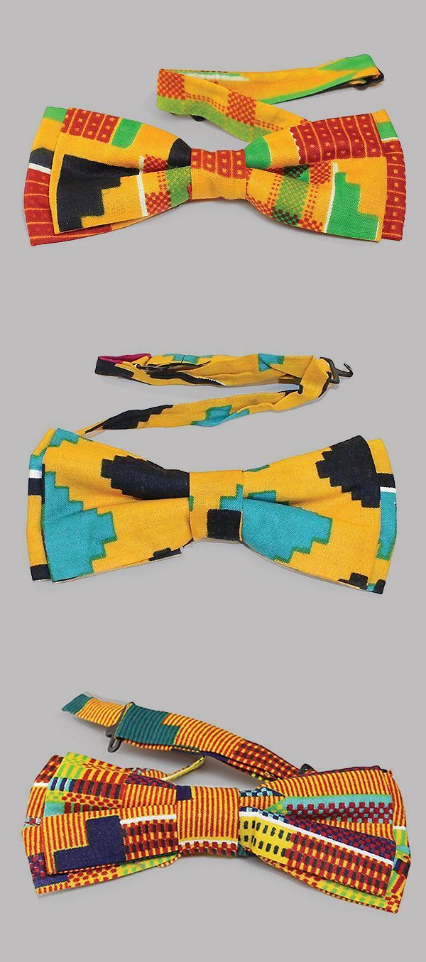 African Kente Cloth Bow Ties – These bright and bold African style bow ties are … African Kente Cloth Bow Ties – These bright and bold African style bow ties are …