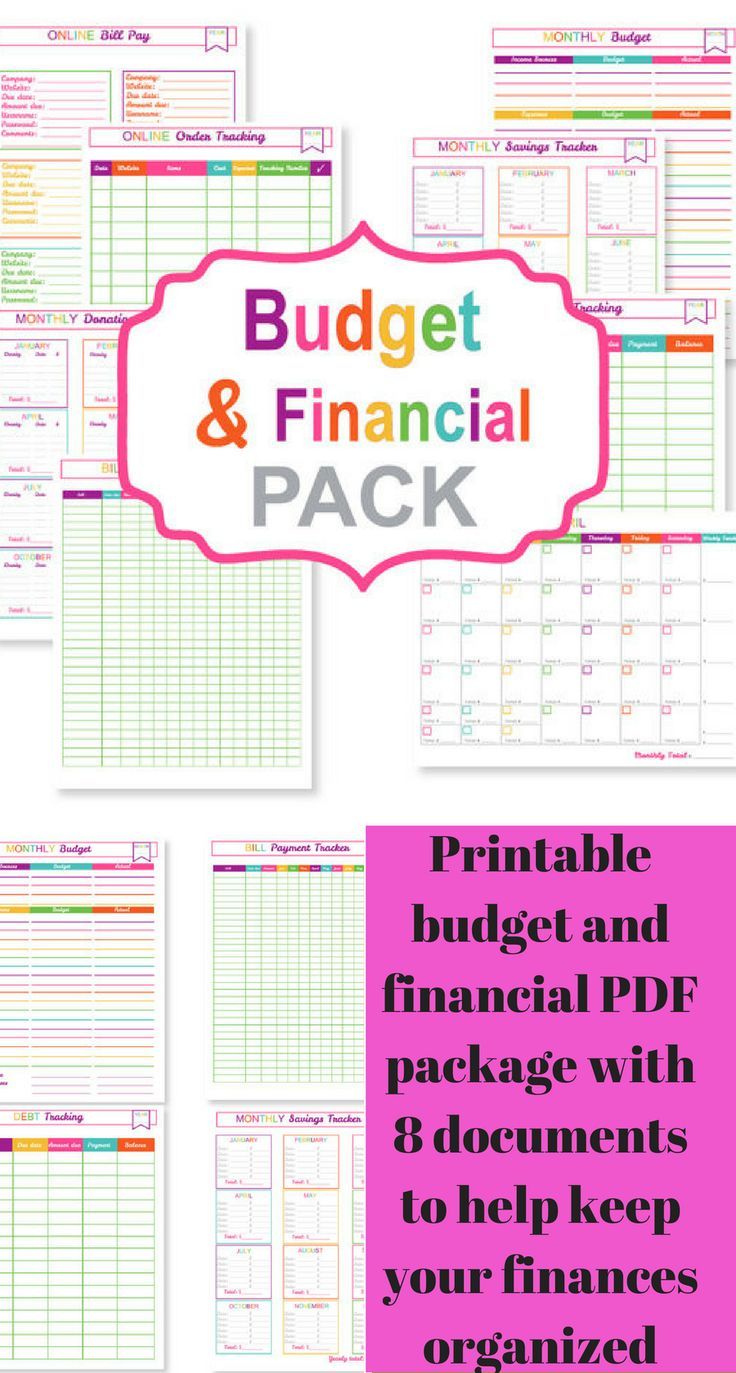 monthly budget planner printable