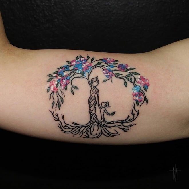 Mother daughter chinese tattoos