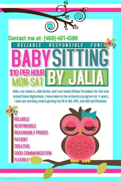 10 best babysitting flyer template images on pinterest make babysitting flyers online free