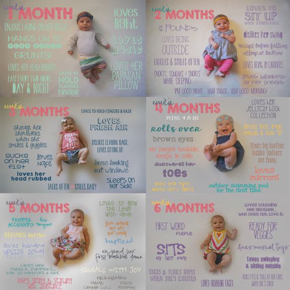 Monthly Baby Milestone Designs *great gift idea for new moms to show off their n...