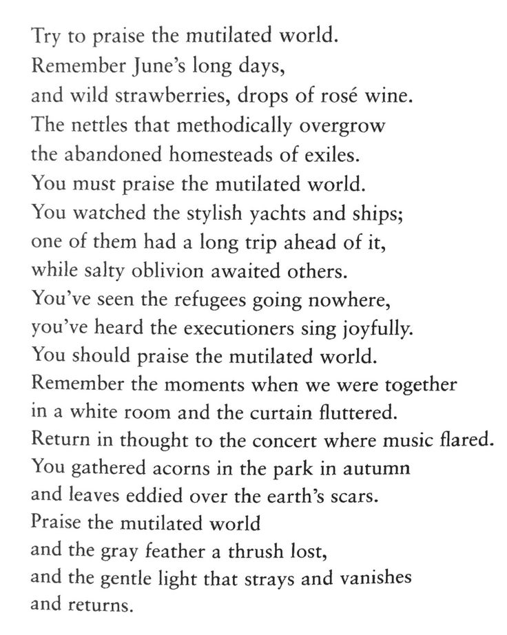 try to praise the mutilated world essay Posted adam zagajewski's poem “try to praise the mutilated world,” published four books of poems and edited two collections of essays. try to praise the mutilated world essay Posted adam zagajewski's poem “try to praise the mutilated world,” published four books of poems and edited two collections of essays.