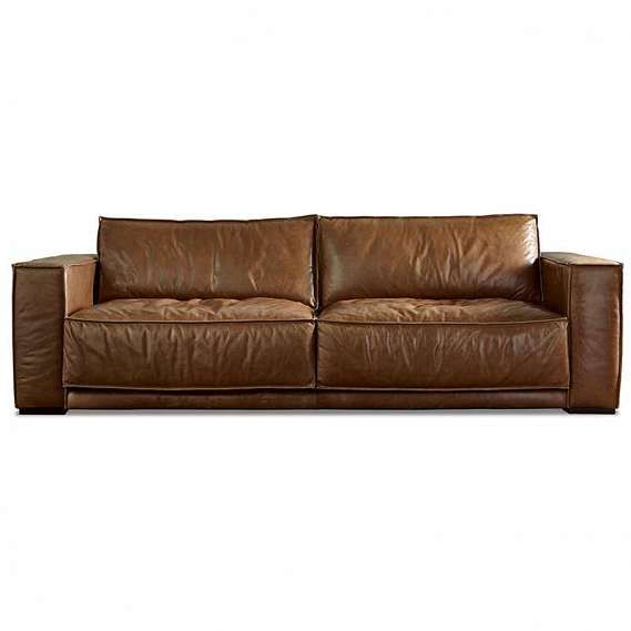 One Would Think The Stanton Was A Model From Of Our Italian Suppliers But No This Cool Casual Sofa Is Made In T American Leather Modern American Leather Sofa, Stanton Leather Sofa
