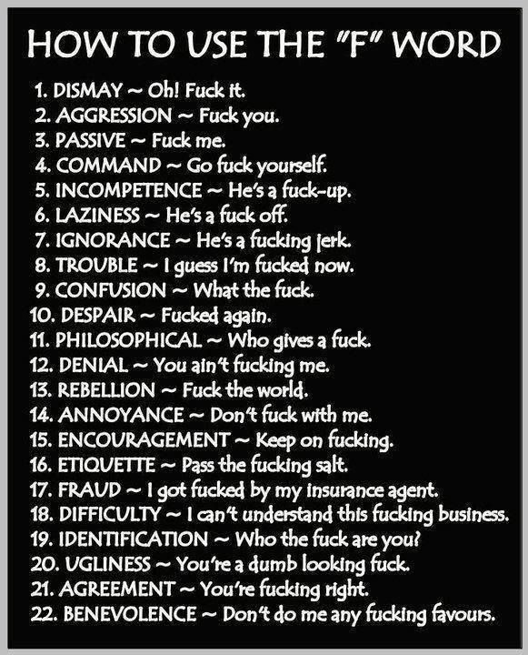 Image result for ways to use fuck