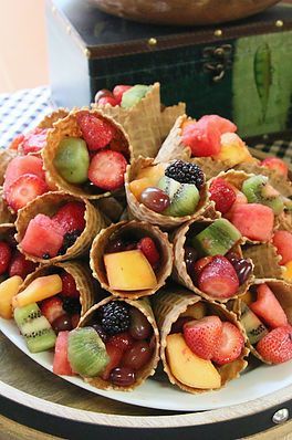 Woodsy Fruit Cones | Great Outdoors Baby Shower | South Texas wedding & event pl...