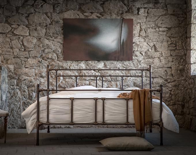 19th C Quatrefoil Iron Bed Restoration Hardware Iron Bed Bed Without Footboard Bed
