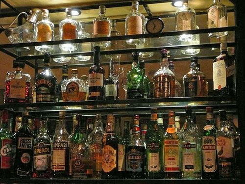 34 Best Home Bar Liquor Cabinets Images On Pinterest Well Stocked Home Bar Shelves Full Of Liquor Bottles Mixers Some Glware