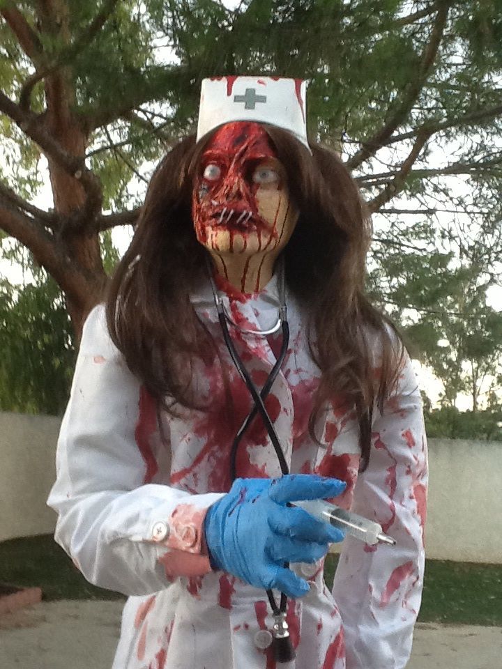 scary nurse prop diy complete asylum halloweenhalloween gameshalloween