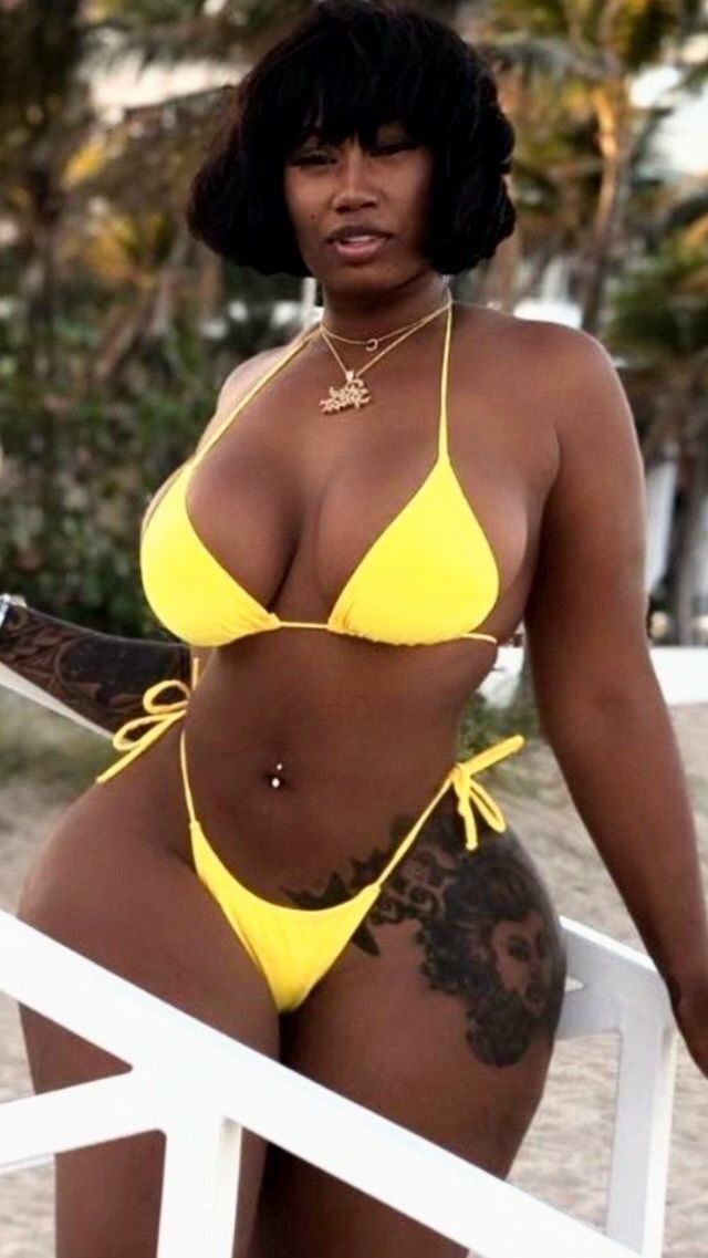 Yellow Majik Big Size African Woman Curvy Bikinis Sexy