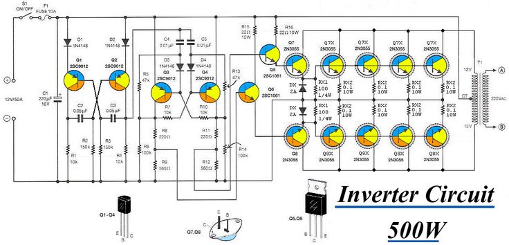 inverter 12vdc to 220v 50hz 500w electronics electronics electronic schematics diy electronics inverter 12vdc to 220v 50hz 500w electronics electronics electronic schematics diy electronics