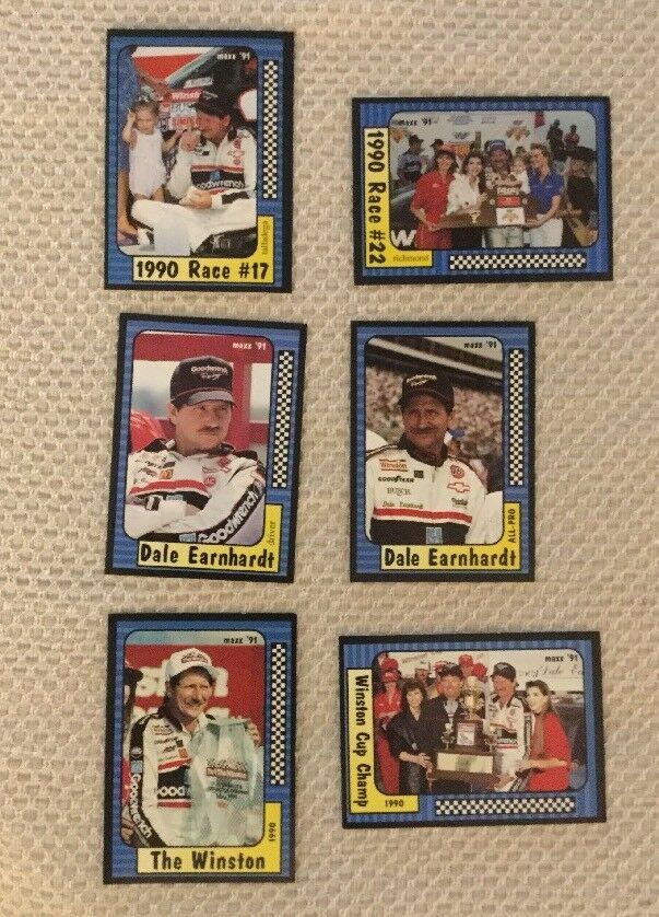 Dale Earnhardt Sr. 1991 NASCAR Maxx Cards 1990 Winston Cup