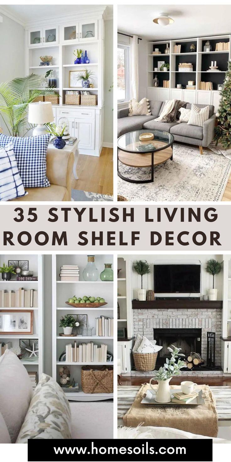 35 Stylish Living Room Shelf Decor Concepts Nel 2024 4be30fe66fee01db6feac16f11bafc6b
