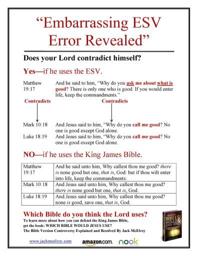 Embarrassing ESV Error Revealed King James Bible Facts Embarrassing ESV Error Revealed King James Bible Facts