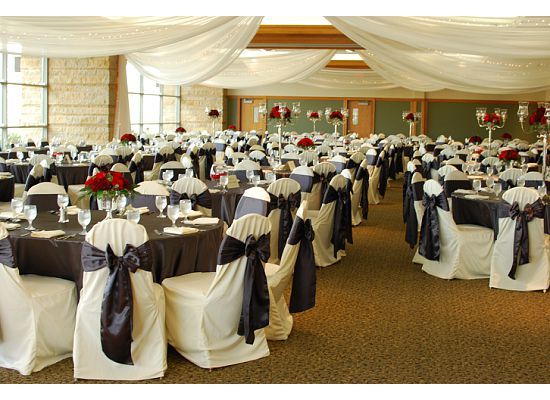 Ivory Chair Covers Charcoal Satin Sashes Table Ivory Chair Covers Charcoal Satin Sashes Table Linens Eagan Community Center Real Weddings Pinterest Sash And