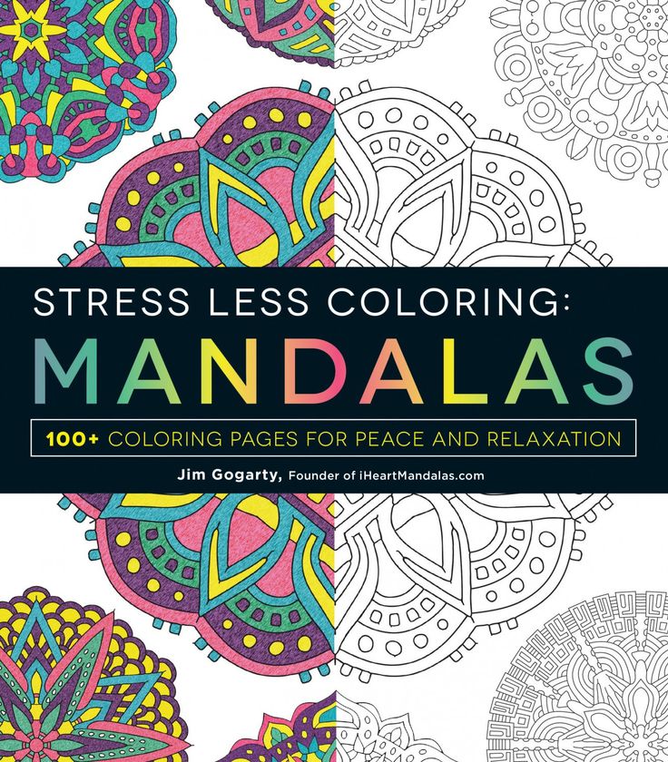 Mandalas Stress Less Adult Coloring Book With Soft Cover