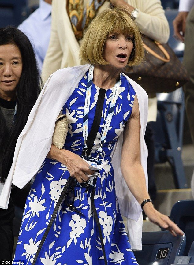Anna Wintour cracks a rare smile as she hits up the US Open Anna