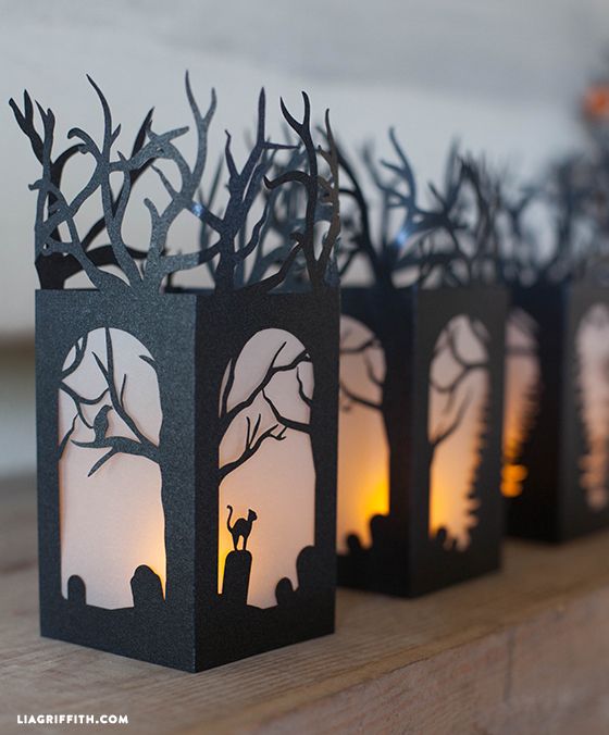 diy paper lanterns for halloween decorations