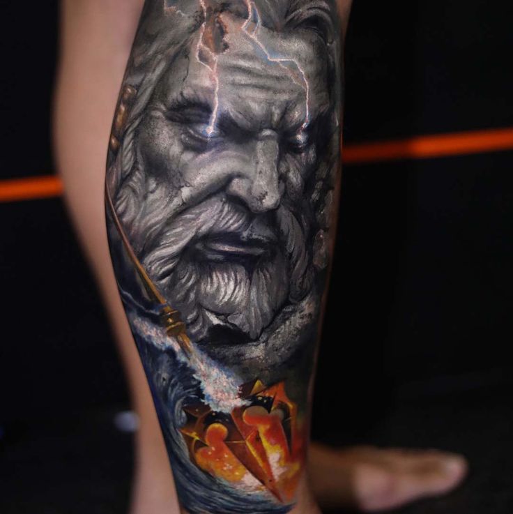 Neptune God Tattoo By Yomicoart Neptune God Tattoo By Yomicoart