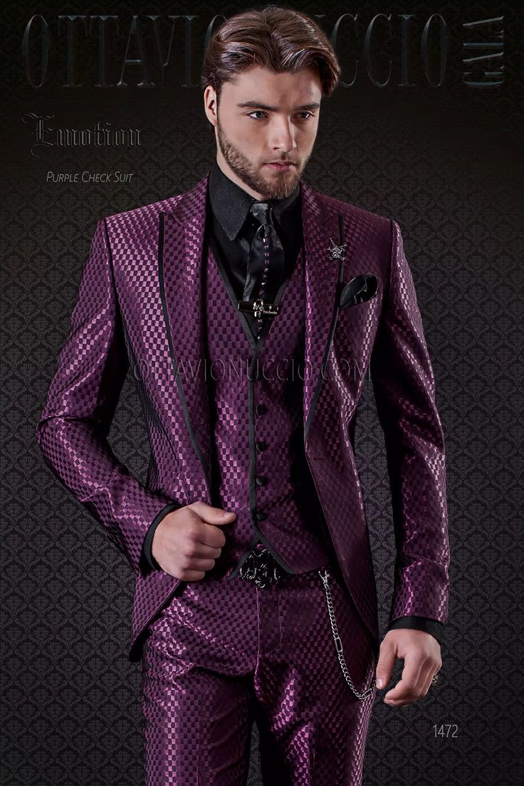 ONGala 1472-0 | Purple prom suit, Purple suits, Wedding suits men