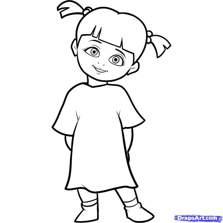 disney boo character monster inc coloring pages
