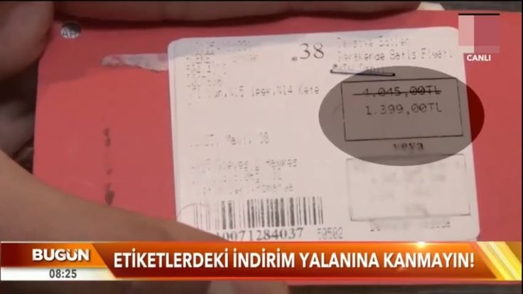 Etiketlerdeki Indirim Yalani Saticiya Pahaliya Mal Oldu Etiket Malta