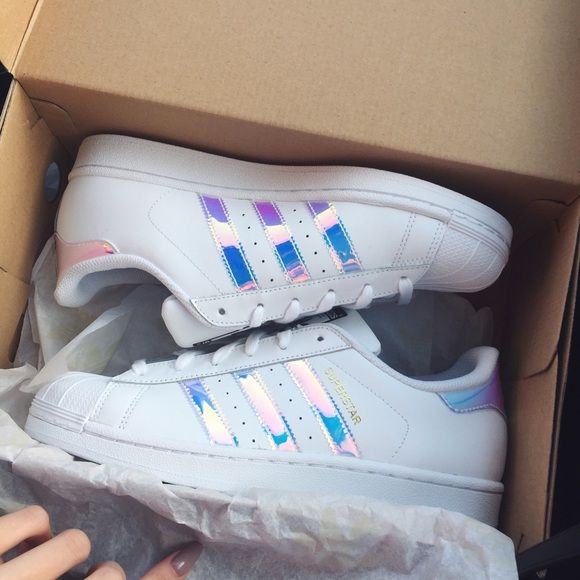 NEW Adidas Superstar | Holographic Adidas women fashion, Adidas women