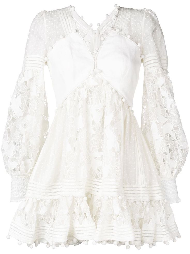 Womens Runway White Ruffle Lace Cutout Dot Tassels Dresses Zimmerman Style Beach Womens Runway White Ruffle Lace Cutout Dot Tassels Dresses Zimmerman Style Beach