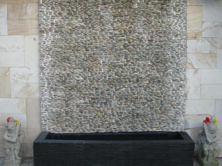 10 Best Zen Paradise Wave Sliced Pebble Tiles Installations Golden Standing Pebble Tile Wall Fountain Black And Grey Java Stick Mosaics Cover The Catch