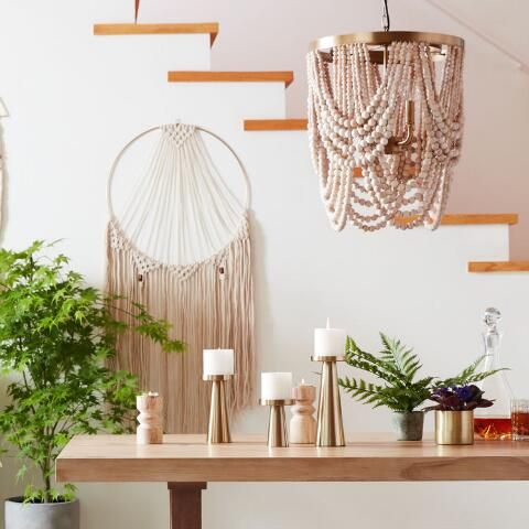 Pin By Mrs Langendorf On Home Ping Chandelier Lighting Wood Bead Dd Beading Wood Bead Chandelier, White Bead Chandelier World Market