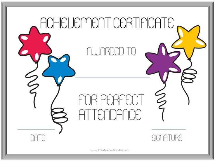 perfect attendance certificate template word - Akbagreenw