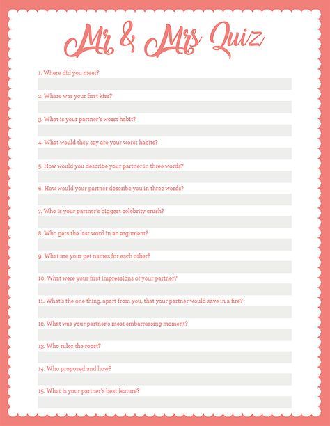 Free Printable Mr And Mrs Quiz Hen Party Pinterest Hens Free Printable Mr And Mrs Quiz Hen Party Pinterest Hens Bridal Shower
