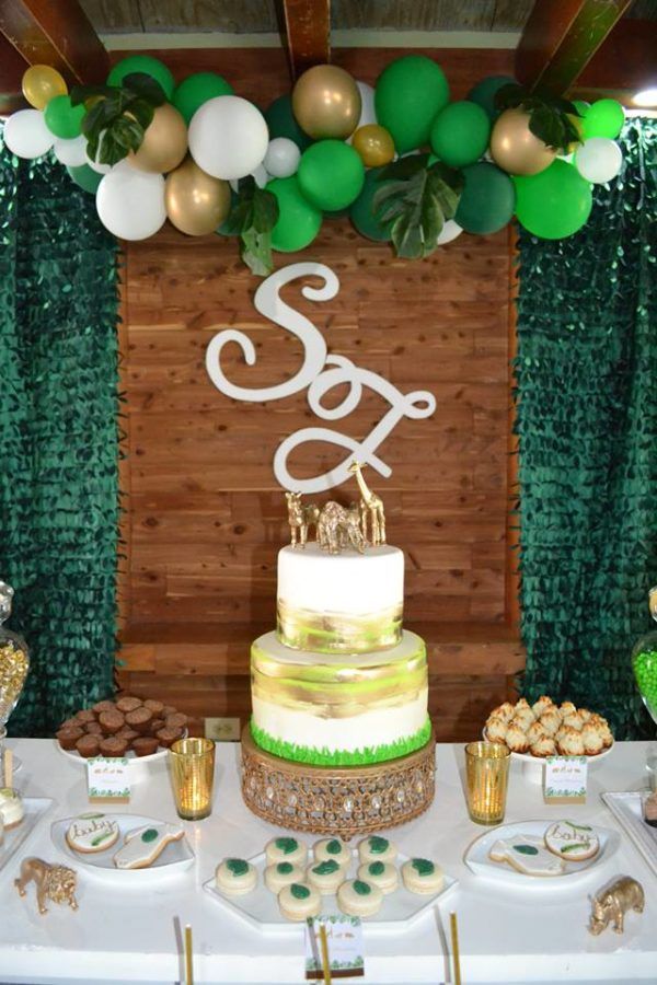 Gold And Hunter Green Safari Baby Shower Cake Babyshowerideas4u Gold And Hunter Green Safari Baby Shower Cake Babyshowerideas4u