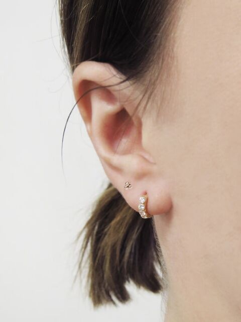 6 5mm Invisible Set Large Diamond Eternity Single Hoop Earring Maria Tash Jewelry 6 5mm Invisible Set Large Diamond Eternity Single Earring Yellow Gold Crafted In 18 Karat Detailed Diamonds