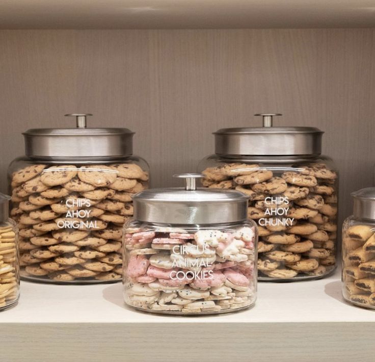 Glass Jars Filled with Cookies