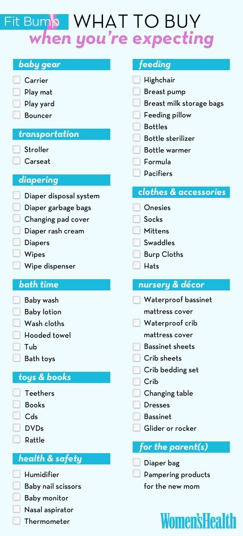 list of items needed for baby