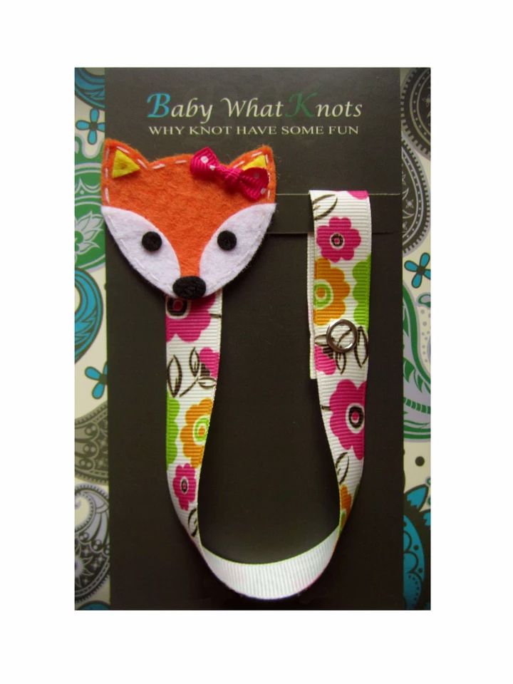 Flower Fox Pacifier Clip for Baby | Pacifier clip, Felt applique