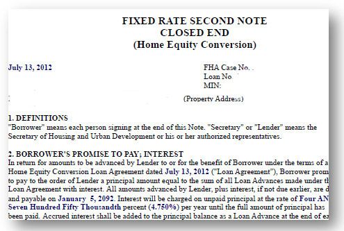 HOA liabilities under Reverse Mortgages: when a request for a line of credit draw will cause the outstanding balance to equal or exceed 98% of the max claim amount HUD will be responsible to making all future loan advances. The second Note and Deed make this assignment possible. HUD increases the amount on the deed of trust by 150% of the maximum claim amount or appraised value, whichever is less. No amounts beyond this balance may be forwarded... n.b. in default PUD riders may also apply