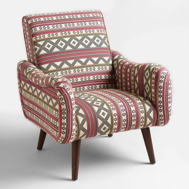 Jacquard Print Upholstered Neyla Armchair Living Room Chairs World Market Chair - World Market Armchair Jacquard Print Upholstered Neyla Armchair Living Room Chairs World Market Chair - World Market Armchair
