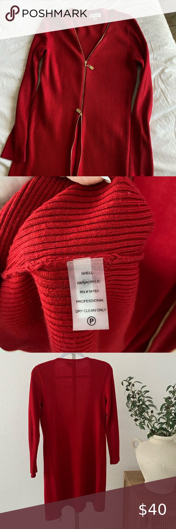 Calvin Klein red sweater dress in 2023 Red sweater dress Calvin