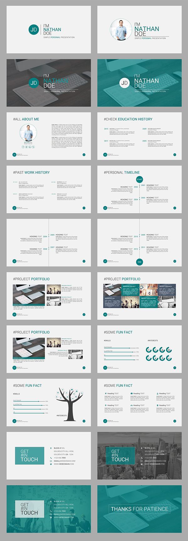 jd personal cv resume powerpoint presentation template is a