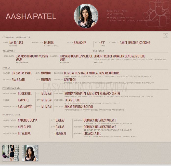 types of biodata