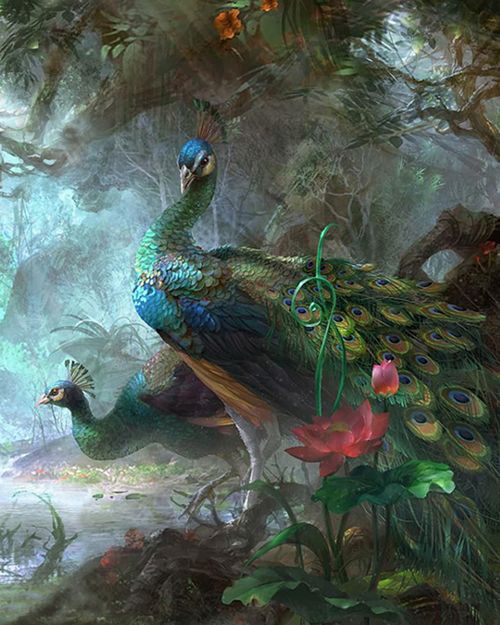 Custom Handmade Peacock Paintings 010 (Ñ Ð¸Ð·Ð¾Ð±Ñ€Ð°Ð¶ÐµÐ½Ð¸Ñ Ð¼Ð¸) | ÐšÑ€Ð°Ñ ÐºÐ°