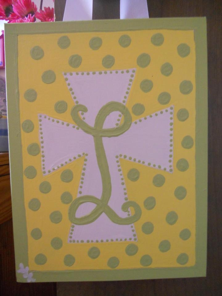cross initial painting canvas paintings pinterest painting