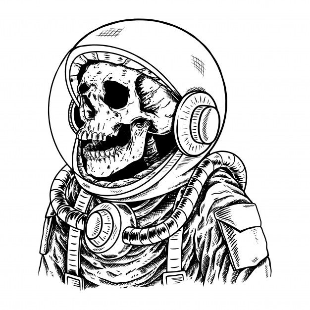 Skull Astronaut In 2021 Skulls Drawing Skeleton Art Skull