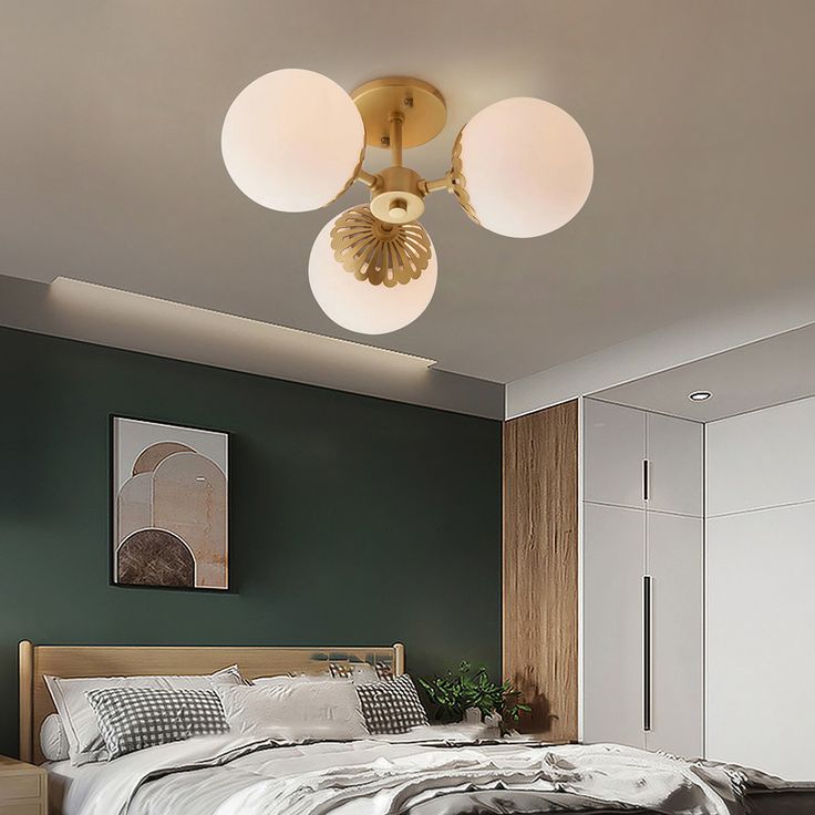 3 globe 2024 flush mount light