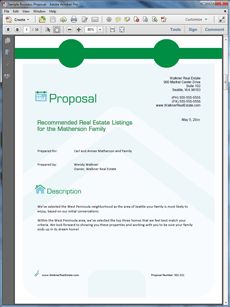sale proposal examples