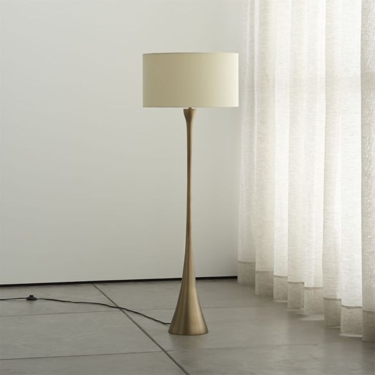 Melrose Brass Floor Lamp Vintage Rustic Lamps Melrose Brass Floor Lamp, Crate And Barrel Floor Lamps